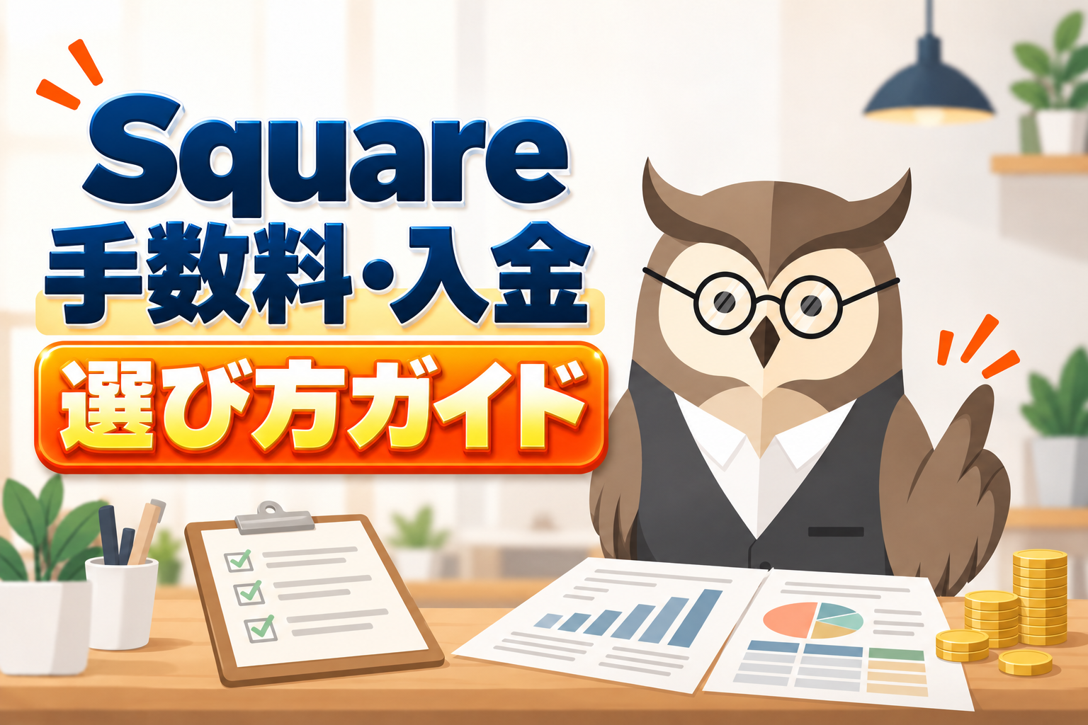 Squareの決済手数料と入金サイクル｜端末費用も含めた選び方を紹介するペイセンのオリジナルイラスト